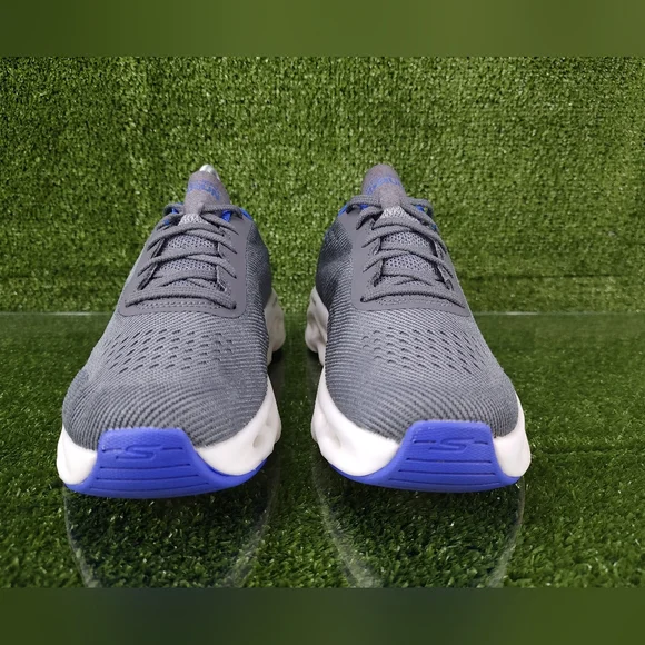 Skechers GoRun Gray and Blue Athletic Shoes Womens Size 8 - Picture 4 of 6